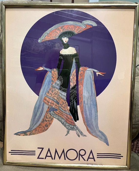 Vintage Jose De Zamora Fashion Print Advertisement Art Deco Haute