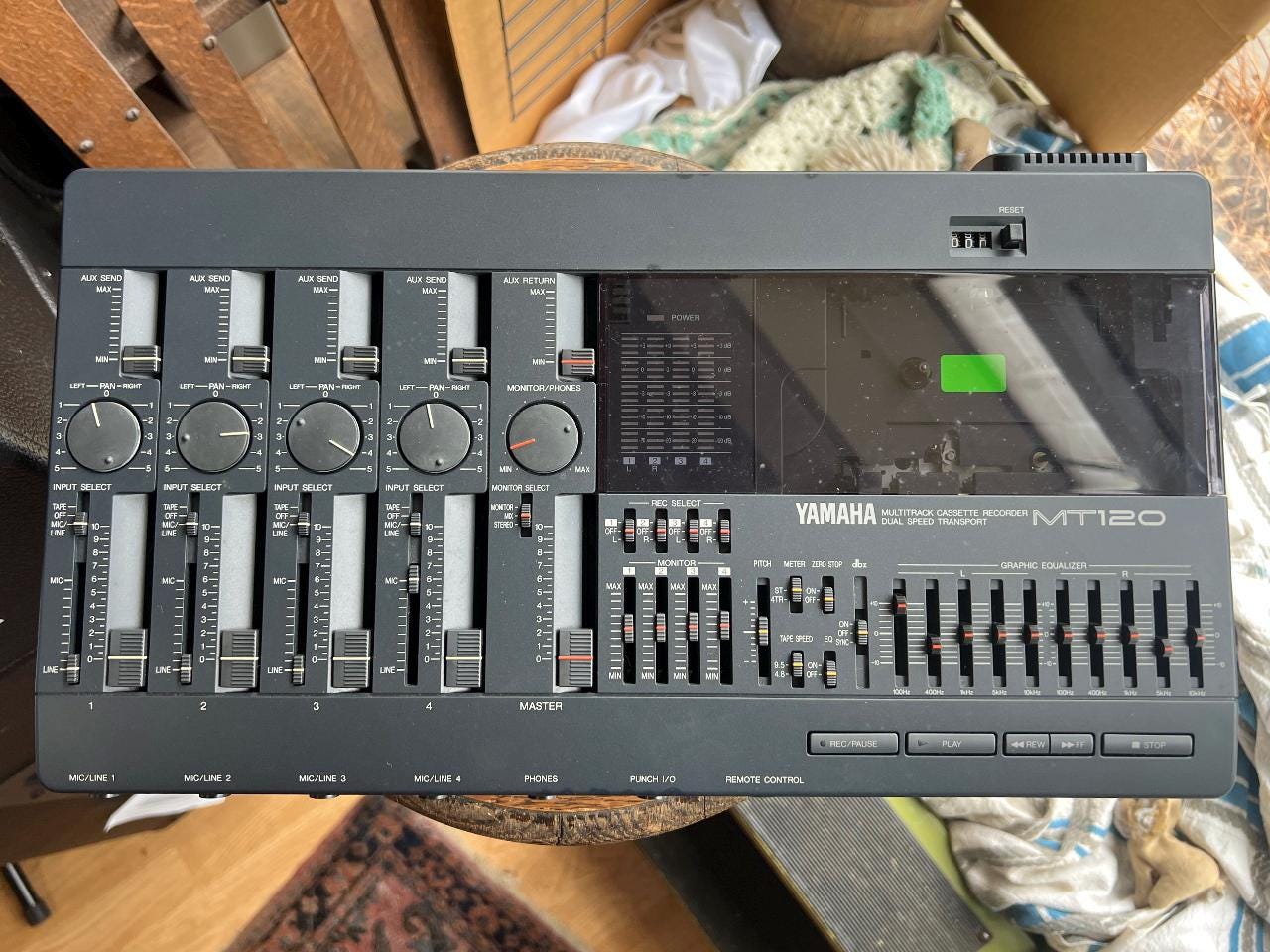 Vtg 90's Yamaha MT120 4 Track Cassette Recorder W/box (powers On