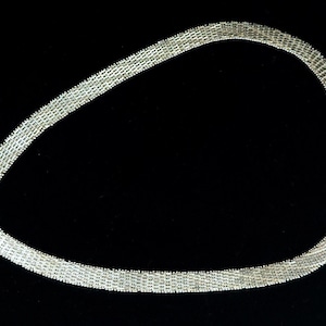 Vintage Sterling Silver Thick Heavy 925 Woven Mesh Necklace 16.5” / Sterling Necklace / Mexican Jewelry / Silver Jewelry / Gifts for her