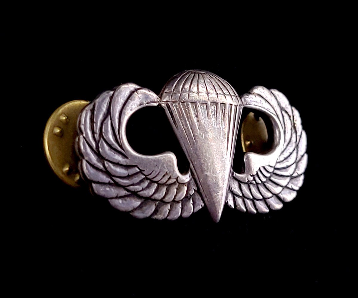 Vintage Sterling Wwii US Air Force Parachute Paratrooper Jump