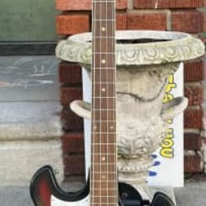 1960s MIJ Rexina Kawai Teisco Electric Bass Guitar~Tri Tone Brown Sunburst
