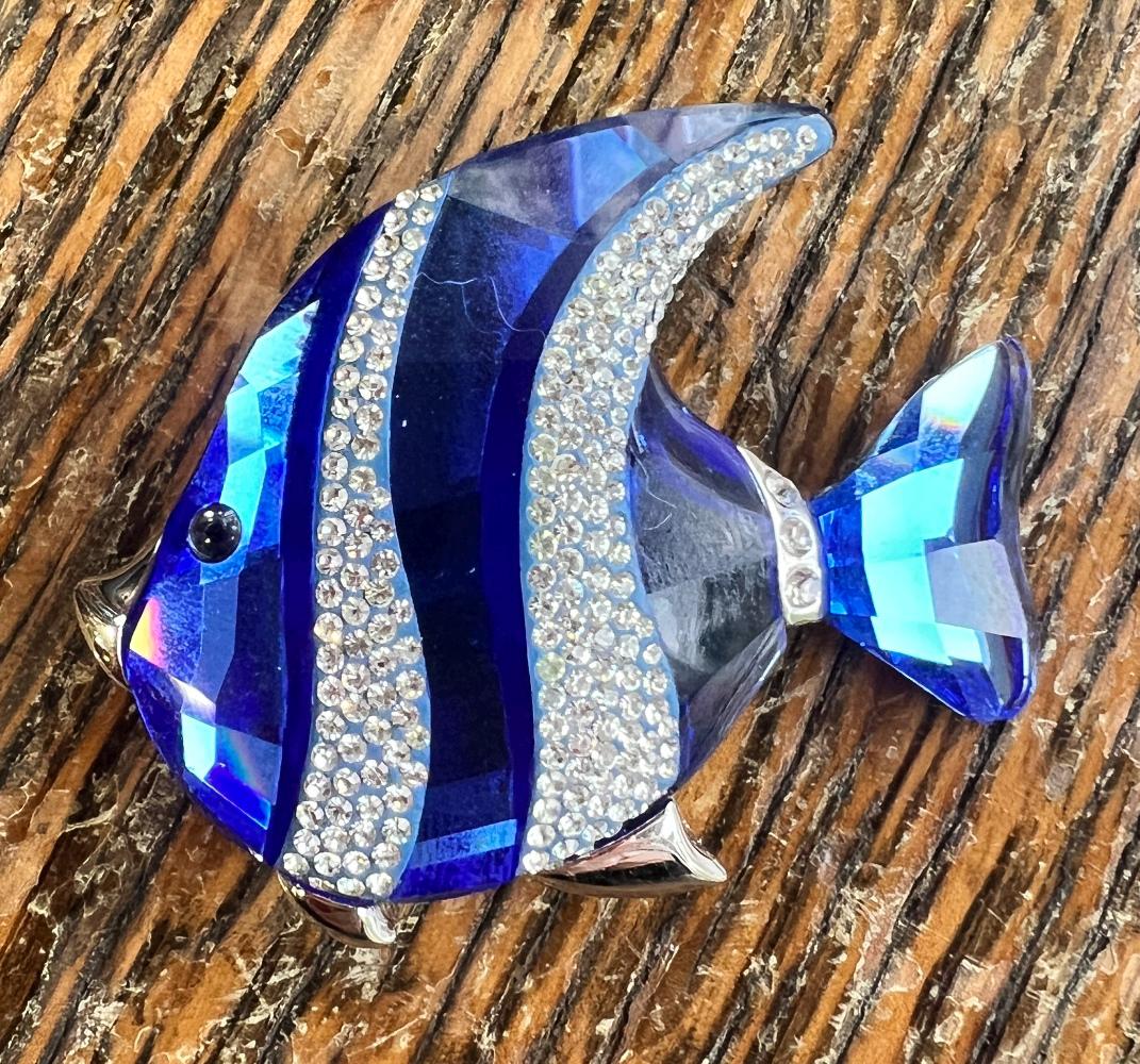 Swarovski Fish Brooch - Etsy