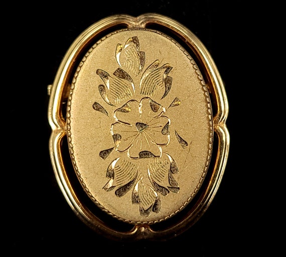 Antique Catamore 12k Gold Filled GF Victorian Flo… - image 1
