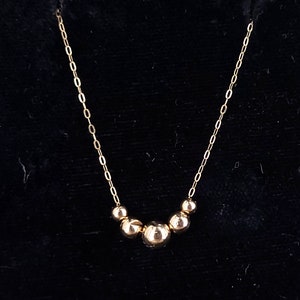 Vintage 14k geel goud Europees Italiaans delicate kabelketting kralenketting 18&quot; / gouden sieraden / edelsteen sieraden / cadeau voor haar / goed cadeau