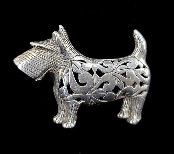 Vintage Sterling Silver Jezlaine Scottish Terrier