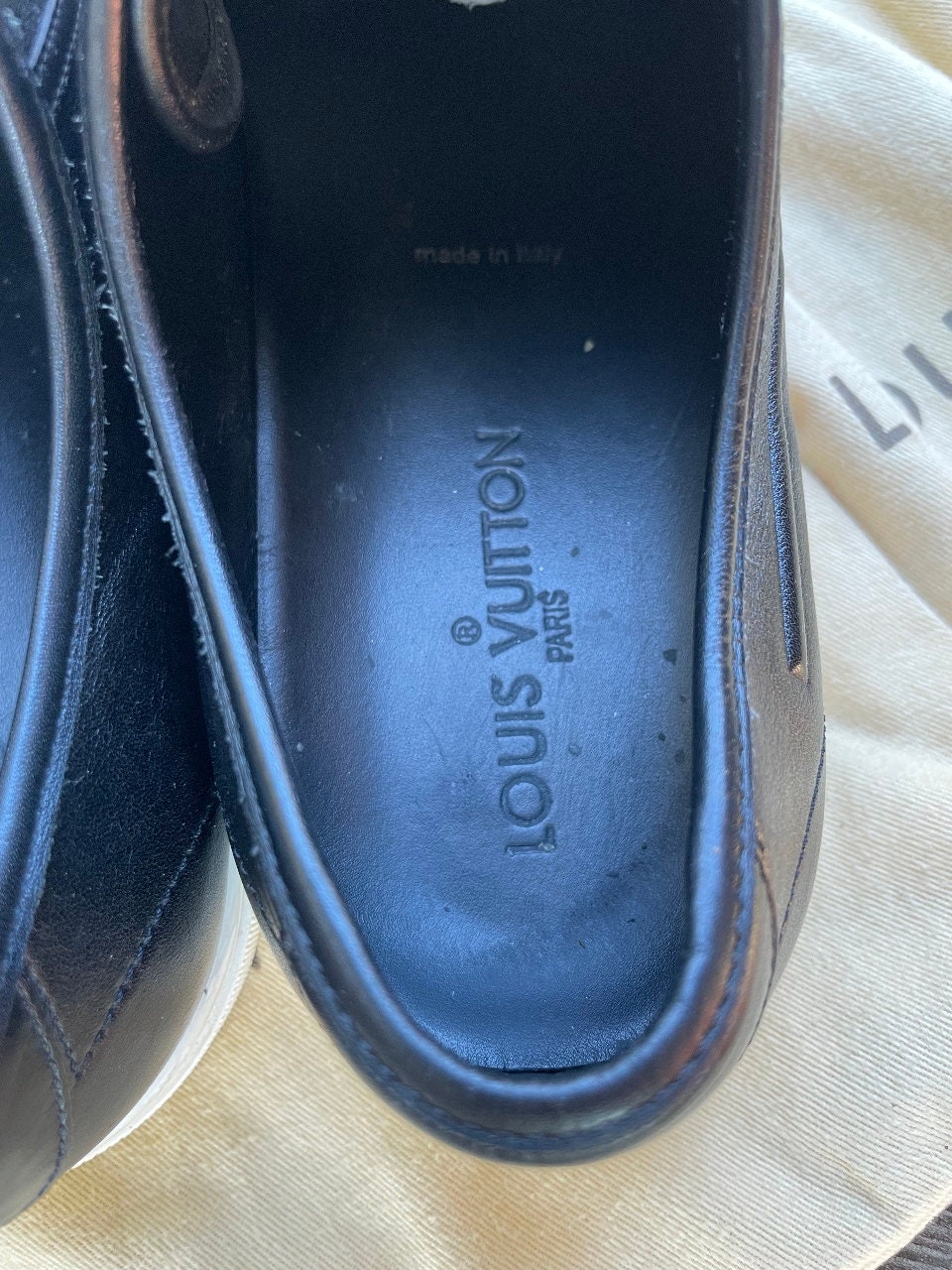 Louis Vuitton Men's Sneaker Shoe Embossed Leather 2009 -  Israel