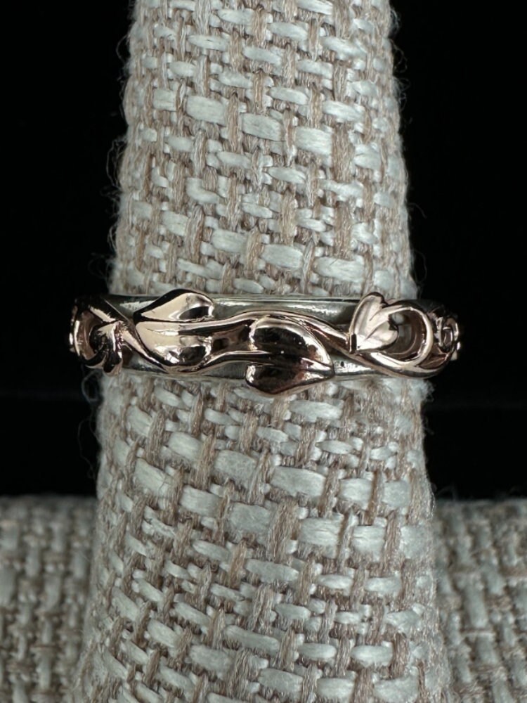 Vintage Clogau Sterling 9k Rose Gold Welsh Tree of Life Ring Band Sz 7 Etsy