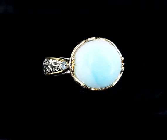 Vintage Sterling 18k Hemimorphite Topaz Gems En Vogue Michael
