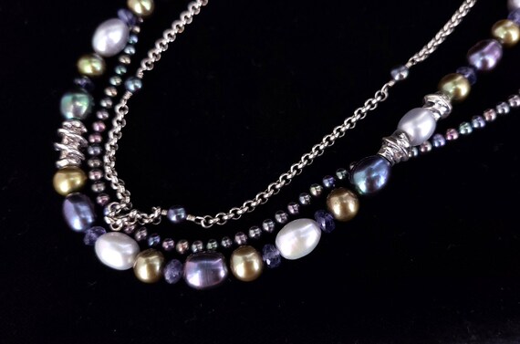 Vintage Sterling Silver Pearl Iolite Robert Lee M… - image 2