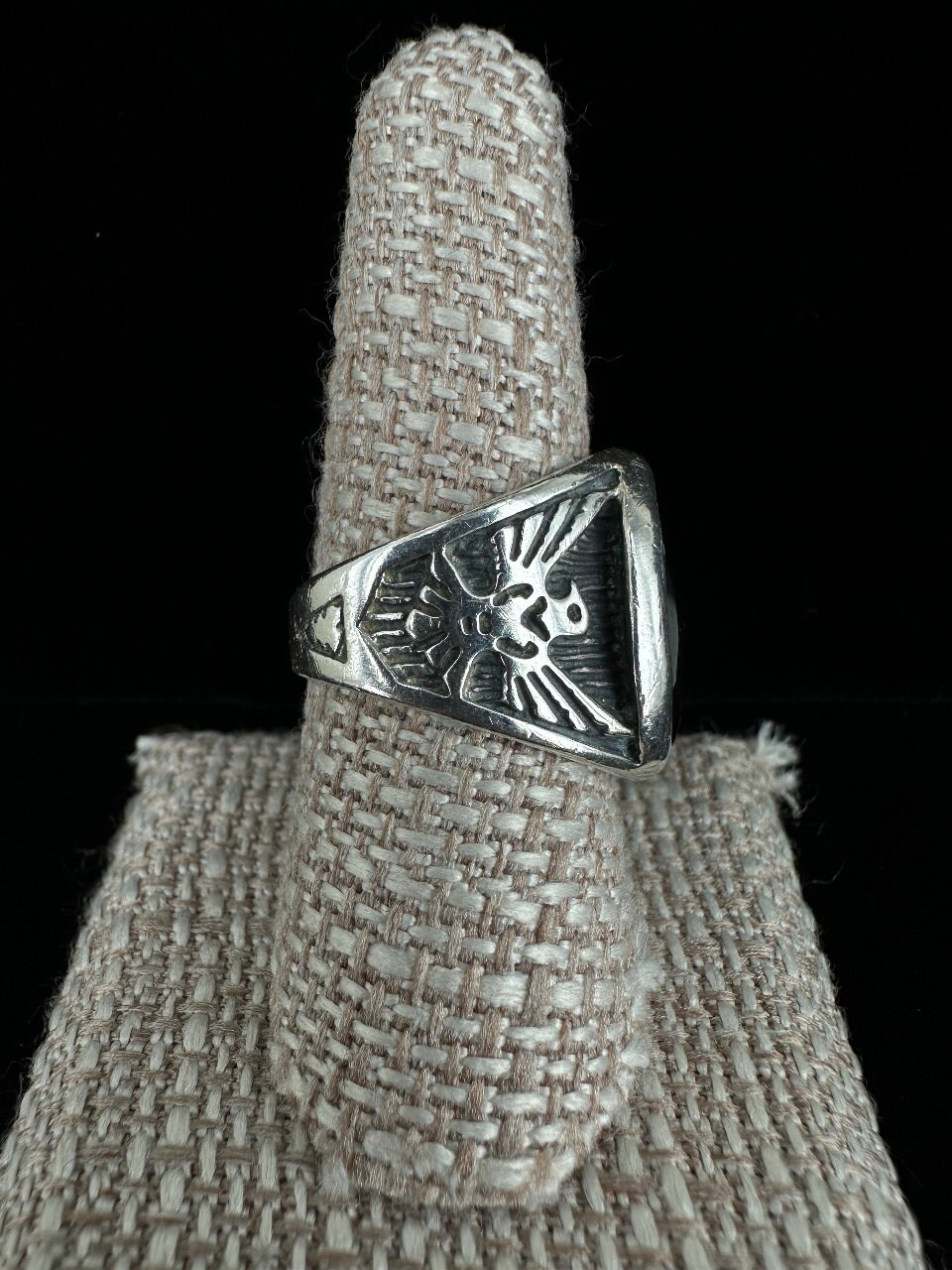 Vintage Sterling WM - Wheeler- Navajo Hematite Thunderbird