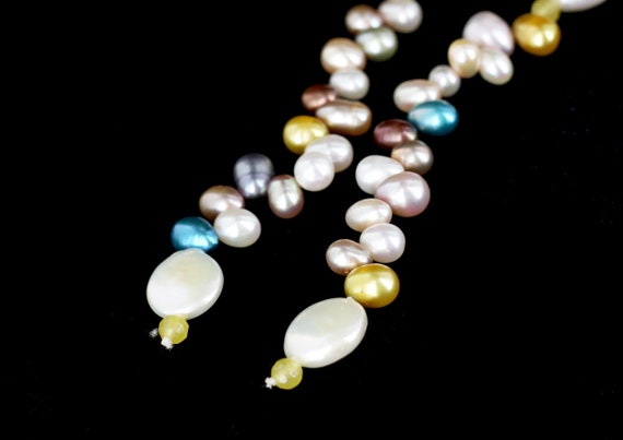 Vintage Honora Multi Color Lustrous Pearl Yellow … - image 3