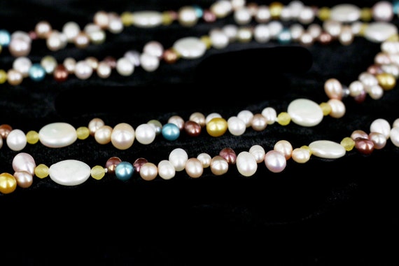 Vintage Honora Multi Color Lustrous Pearl Yellow … - image 2