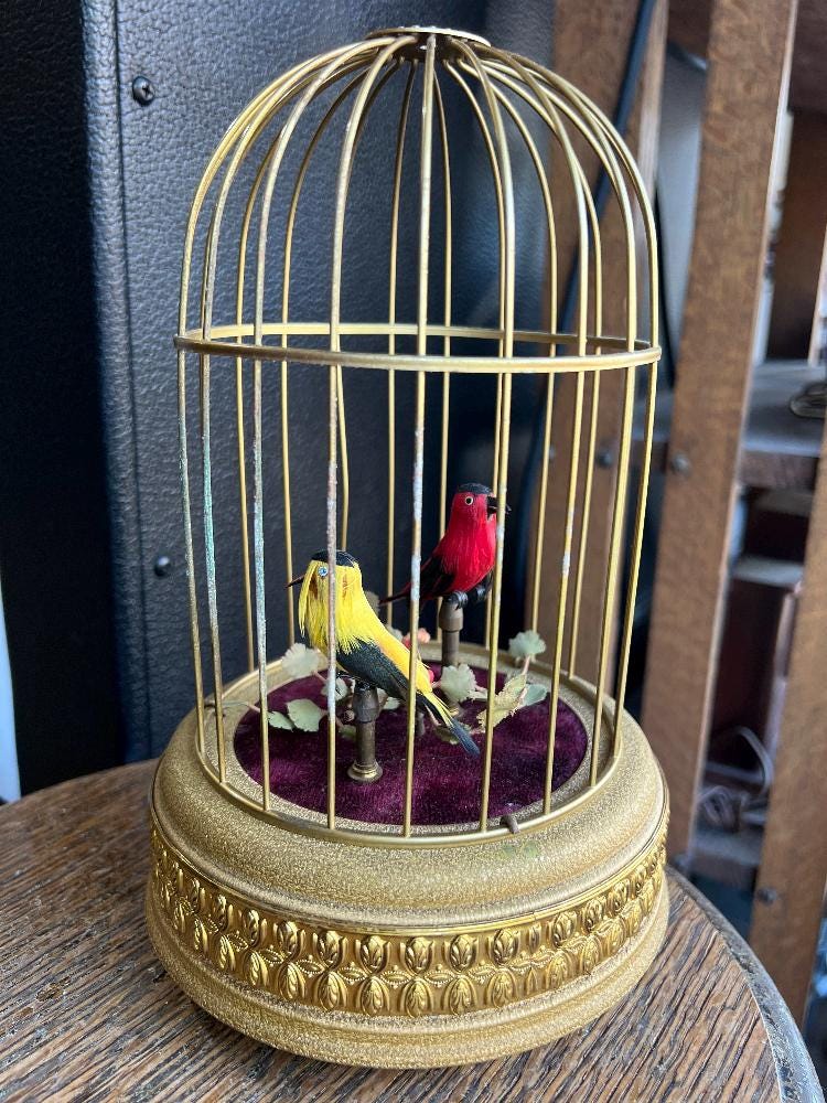 正規品リュージュ シンギング・バード アンティーク調