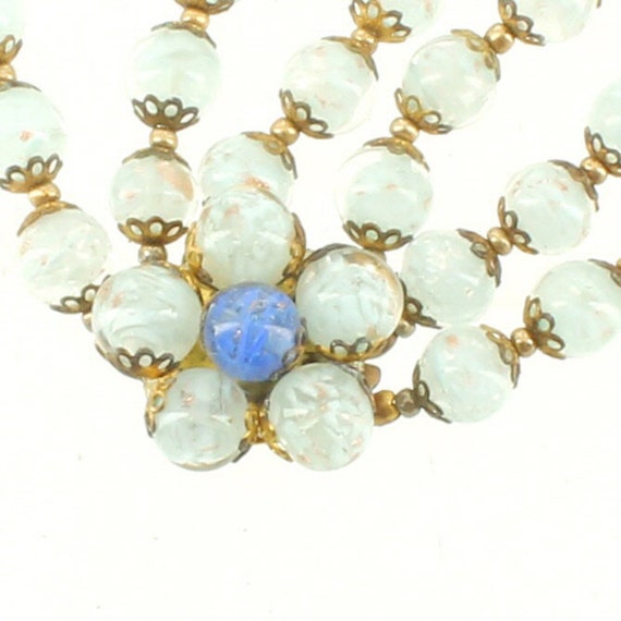 Statement Antique Deco/ Venetian  beads/Blue & Go… - image 6