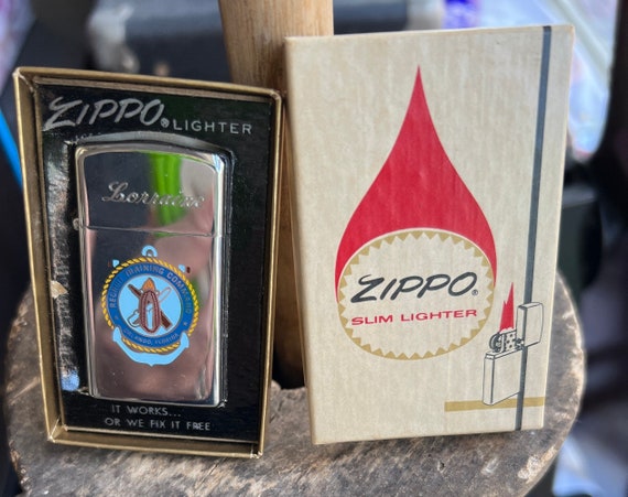 Vintage Zippo 1976 Lighter Vietnam Navy Military Original Box