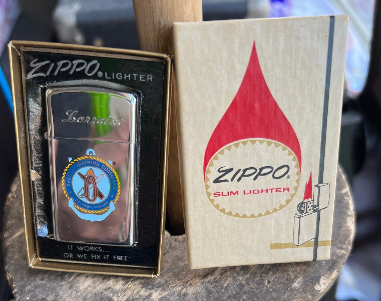 Vintage Zippo 1976 Lighter Vietnam Navy Military Original