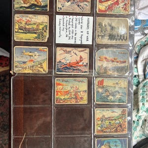 Tarjetas coleccionables de propaganda de la Segunda Guerra Mundial "Horrores de la Guerra" Bowman, BLONY, GUM Inc, Filadelfia