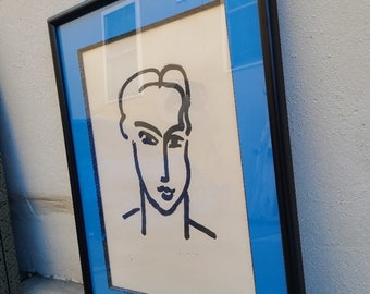 Mid-century Henri Matisse Grande Tete De Katia-1950