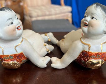 アンティーク 1800 年代 中国 清朝 アヘン枕 青と白の磁器 陶器 博物館