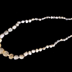 Vintage Art Deco Afgestudeerde Parelmoer MOP Kralen Ketting 17" / Parelmoer Ketting / Parel Sieraden / Abalone Ketting
