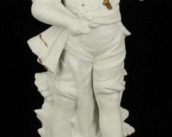 Antike Schneider Fischer Sailor Bisque Porzellan Figur Junge Junge Deutschland 1890 Thüringen