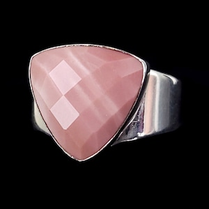Estate Sterling Silver Faceted Pink Opal Jay King Desert Trading Co DTR Ring s10.5 / Jay King Ring /Desert Trading Co Jewelry/Turquoise Ring