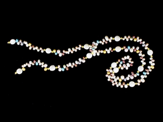 Vintage Honora Multi Color Lustrous Pearl Yellow J
