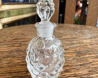 Mini bouteille testeur de parfum Jean Patou vintage, verre aux baies fabriqué en France -