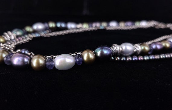 Vintage Sterling Silver Pearl Iolite Robert Lee M… - image 5