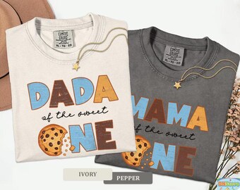 Camiseta "Dulce Uno", atuendo con temática de Leche y Galletas, camisetas de fiesta a juego para mamá y papá, camiseta para el primer cumpleaños de niño