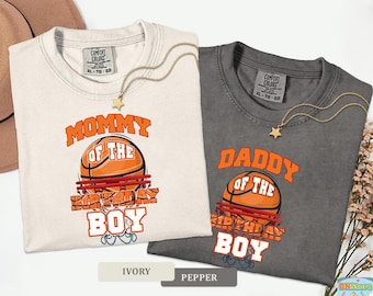 Basketball Family Matching Birthday Shirts, Mommy Daddy Boy Party Tee