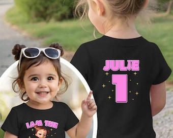 Custom Afro Baby Girl Boss Birthday, Name & Age Birthday Shirts, Baby Boy, Baby Girl, Custom Boy birthday shirt, Custom Girl birthday shirt