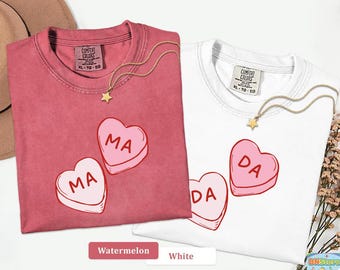 Comfort Colors Valentines First Birthday Heart Shirts for Family: Matching Sweetheart Valentines Day Shirts Mama Dada