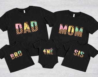 Sweet Family Ice Cream Theme Birthday Shirts, Mom Dad Bro Sis Family Ice Cream Birthday Shirts, Matching Ice Cream Birthday Shirts