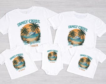 Custom Family Cruise 2026 T-Shirts, Matching Group Shirts, Custom Family Matching, Beach Vacation, Friends Vacation, Family Travel Shirt