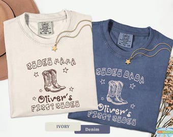 First Rodeo Birthday Comfort Colors® Shirts, Matching Family Western Tee