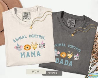 Custom Animal Control Zoo Birthday Party Boy T-Shirt, Safari Animals Birthday Tee, Family Party Matching Zoo Theme Shirt, Wild Birthday Tee
