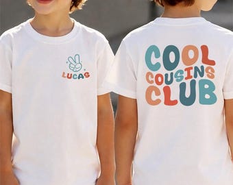 Personalized Cool Cousin Club Shirt, Custom Cousin Crew Kids Shirt, Cousin Matching Shirt, Family Reunion Outfit, Retro Style Toddler Shirt