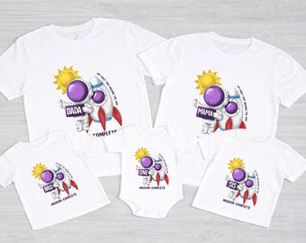 First Trip Around The Sun 1st Birthday Family Matching Shirts, Mommy and Me Space Themed First Birthday Tshirt, Rocket Ship Astronaut Shirt