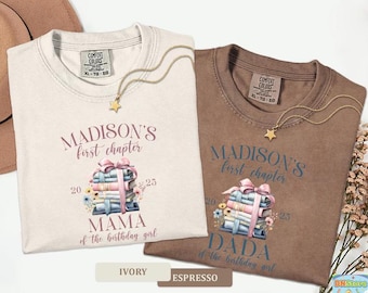 Chapter One Book Theme Outfit, Matching Mama Dada Tees for One Year
