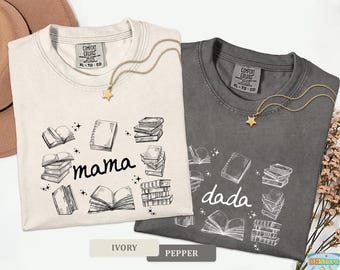 Camiseta de primer cumpleaños Comfort Colors® First Chapter, One For The Books, temática familiar a juego