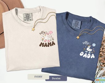 Comfort Colors® One Silly Goose First Birthday Shirt, Mama Dada Goose Family Matching Tee, 1st Birthday Boy Matching Mom Dad Silly Goose