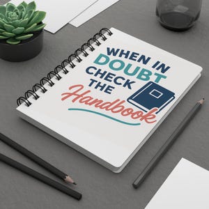 Spiral Bound Journal, HR Office Humor Notebook, Coworker Gift, Meeting Notes Planner