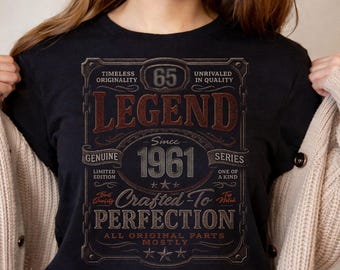 Vintage Legend Since 1961 Birthday Shirt, 65th Aged To Perfection Tee