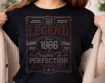 Vintage Legend Since 1966 Birthday Shirt, Aged Perfection 60th Bday Tee