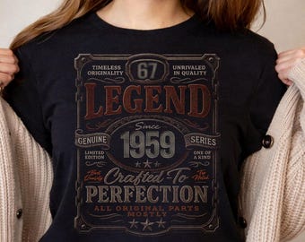 Vintage Legend Since 1959 Birthday Shirt, 67th Birthday Gift Tee