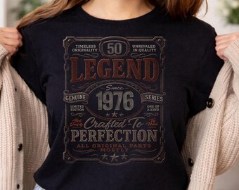 Vintage Legend Since 1976 Birthday Shirt, Aged Perfection 50th Bday Tee