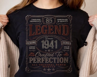 Vintage Legend Since 1941 85th Birthday Shirt, Aged Perfection Tee