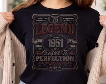 Vintage Legend Since 1951 Birthday Shirt, 75 Years Old Gift Tee
