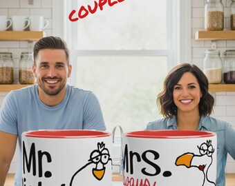 Mokken voor stelletjes met grappig dodo-ontwerp - keramische mokken Vaatwasmachinebestendig